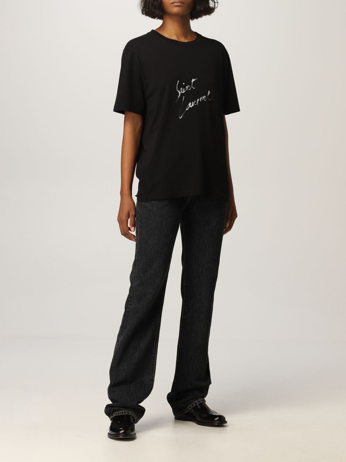 Camiseta Saint Laurent: Camiseta mujer Saint Laurent negro 2