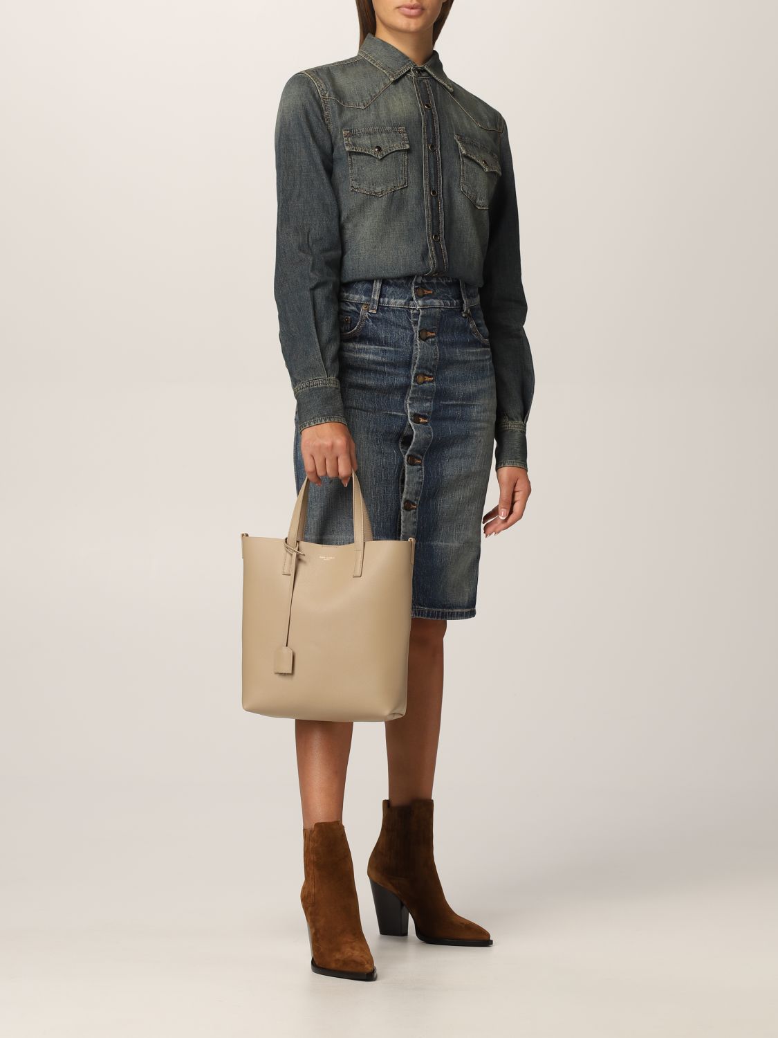 Сумка-тоут Saint Laurent: Наплечная сумка Женское Saint Laurent светло-коричневый 2