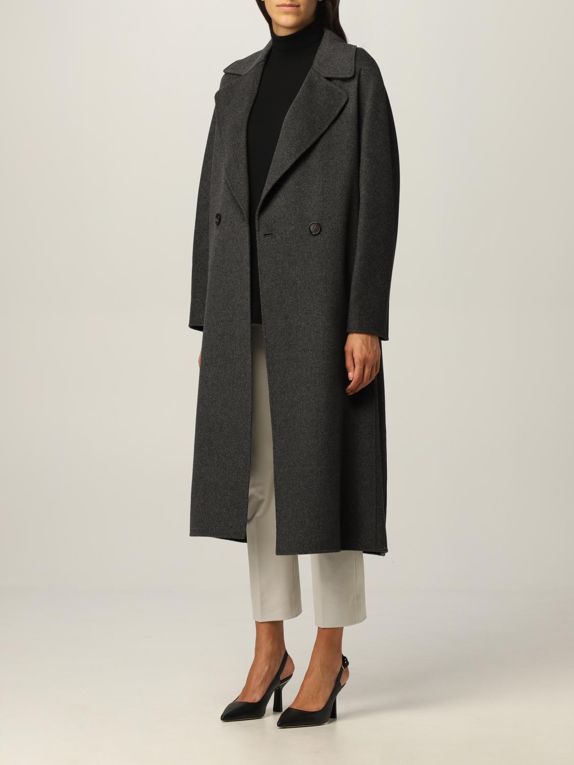 S MAX MARA: Coat women | Coat S Max Mara Women Charcoal | Coat S Max ...