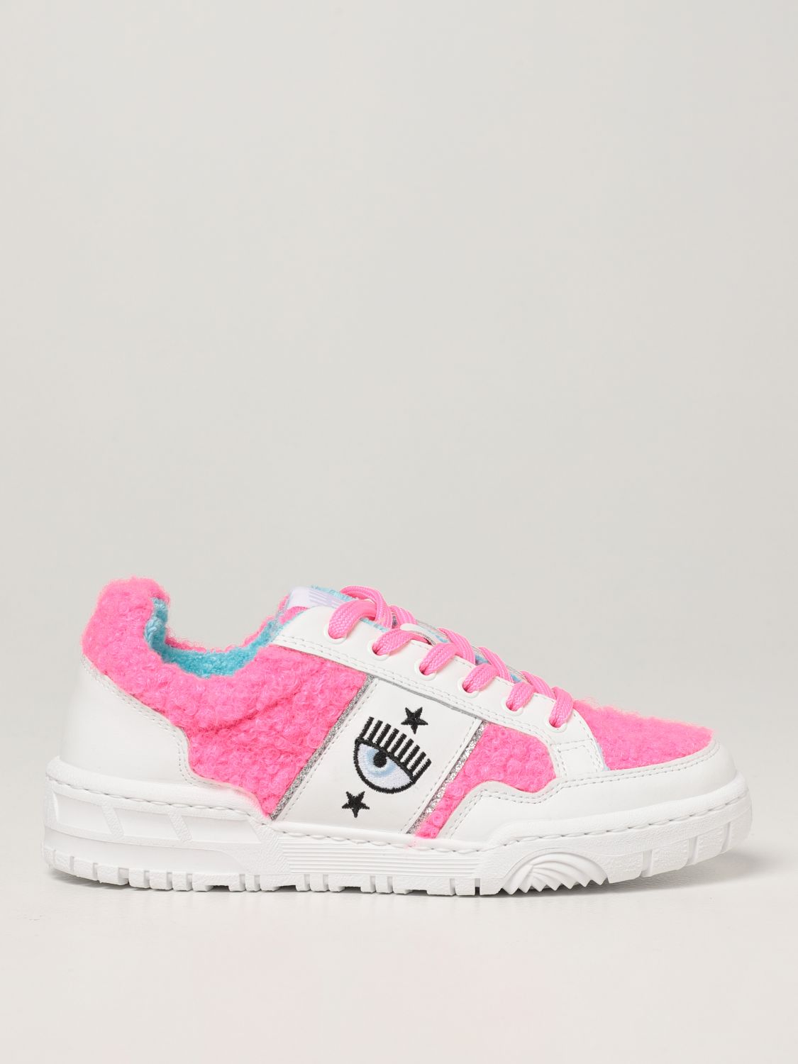 CHIARA FERRAGNI: CF-1 Sneakers In Leather And Fabric Pink Chiara ...