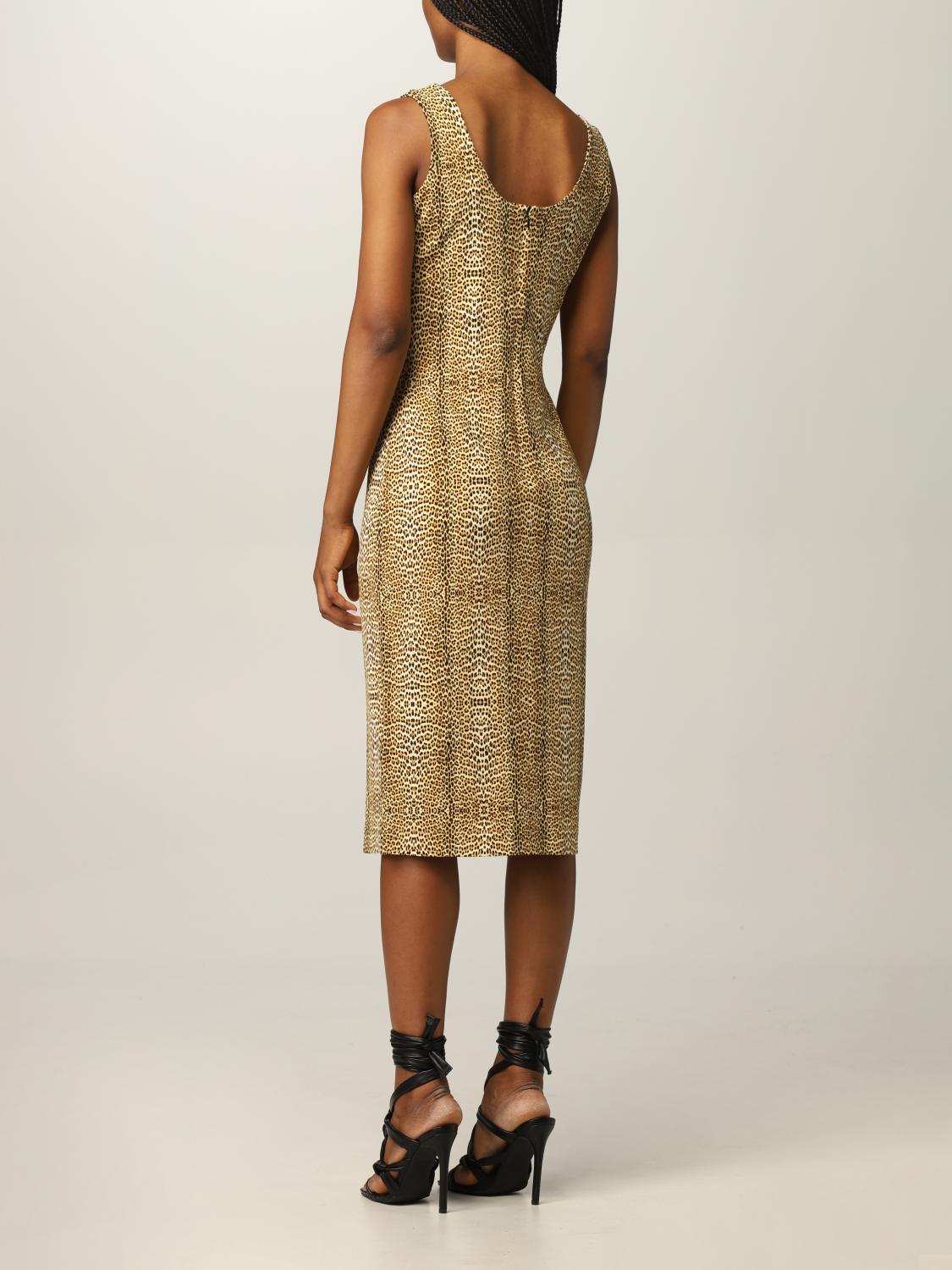 JUST CAVALLI: Abito in viscosa stretch animalier - Naturale | Abito Just  Cavalli S02CT1148 N21571 GIGLIO.COM