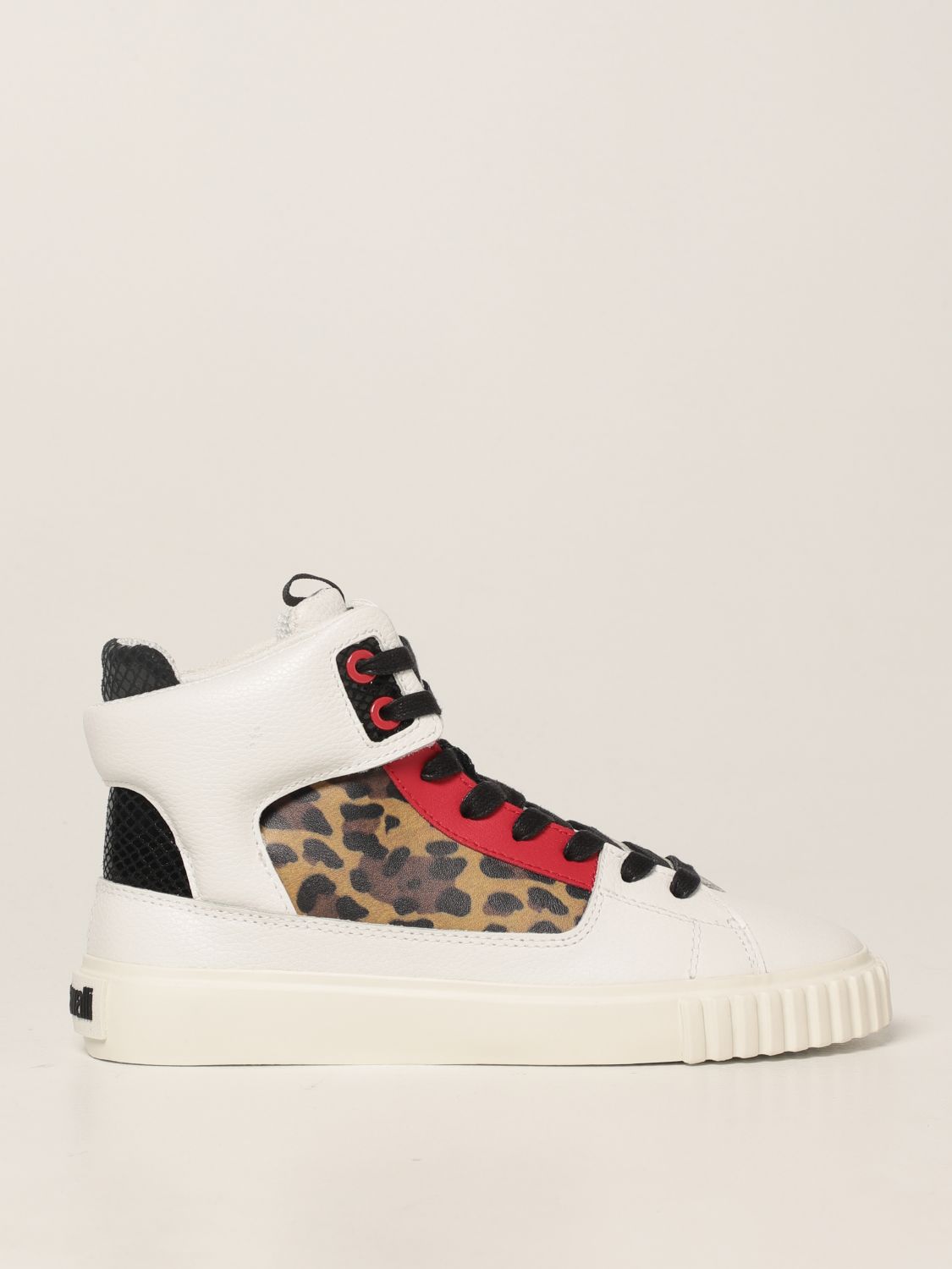 Sneakers Just Cavalli: Just Cavalli high top sneakers in leather white 1