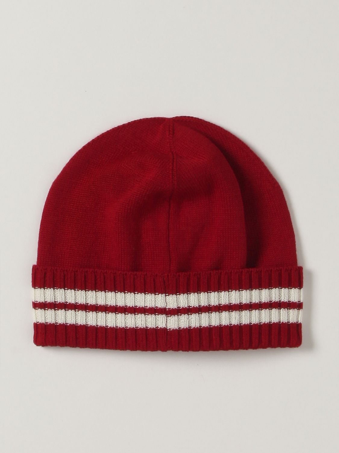 Hat Moncler: Moncler bobble hat in wool blend red 2