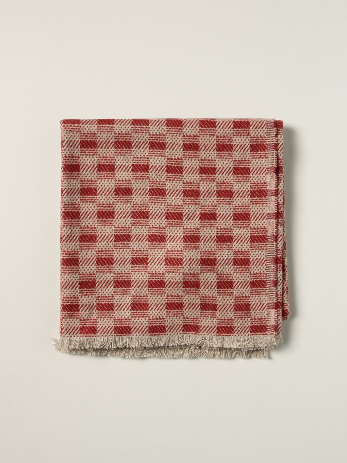BLANKET Bottoli 1861: Bottoli 1861 Merino wool scarf red 1