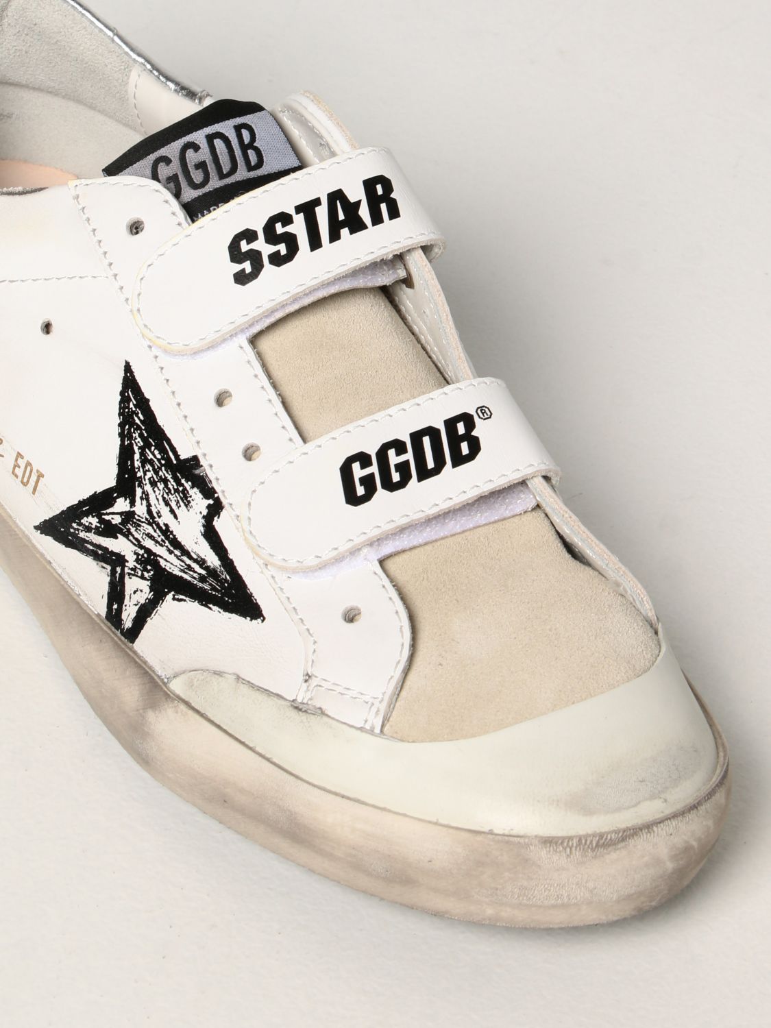 GOLDEN GOOSE: Old School Penstar sneakers in leather - White | Golden ...