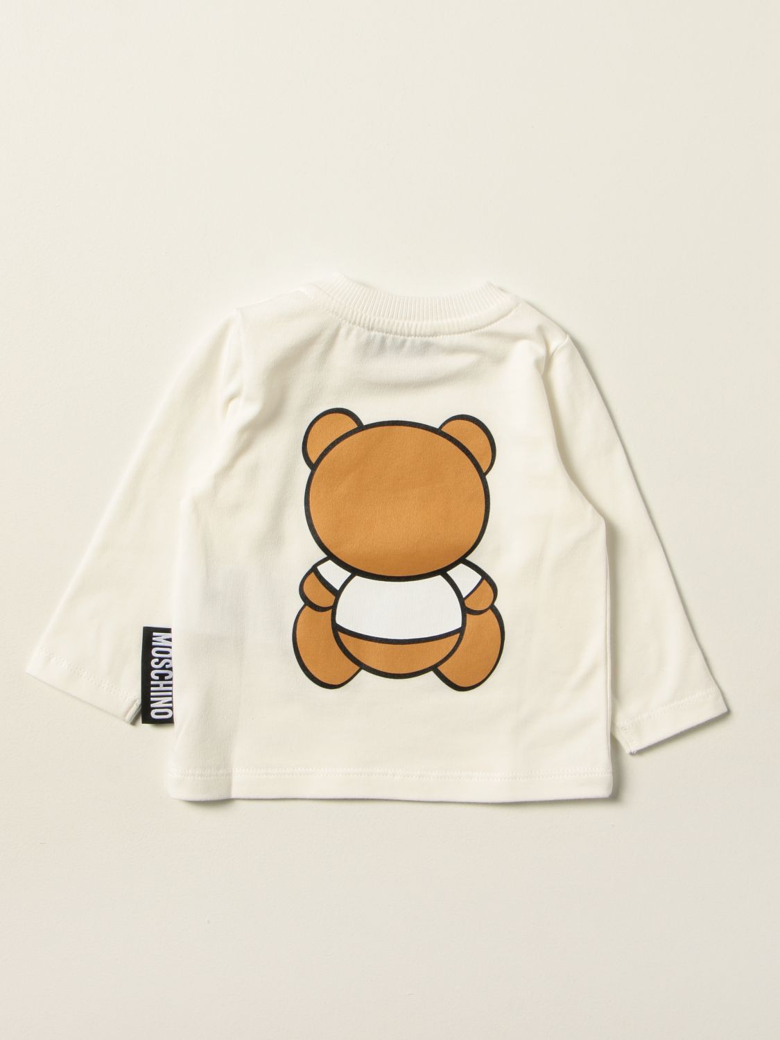 T-shirt Moschino Baby: T-shirt Moschino Baby in cotone con teddy panna 2