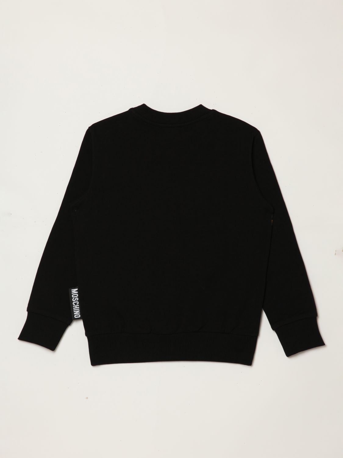 Sweater Moschino Kid: Moschino Kid cotton sweatshirt with teddy black 2
