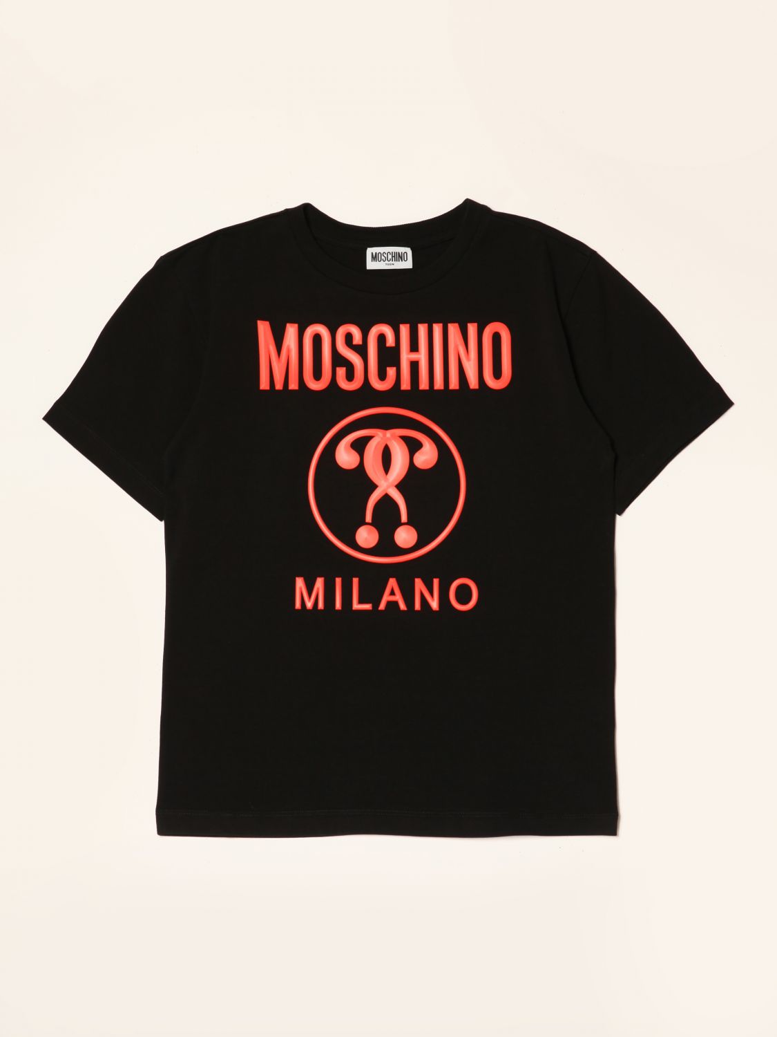 MOSCHINO KID: T-shirt with logo - Black | Moschino Kid t-shirt H5M02X ...