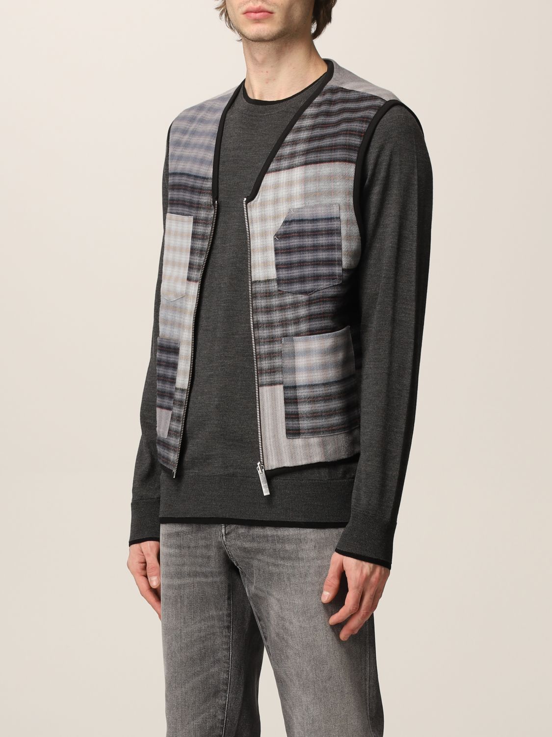 Suit vest Mcq: Icon In Dust vest by McQ patchwork black 3