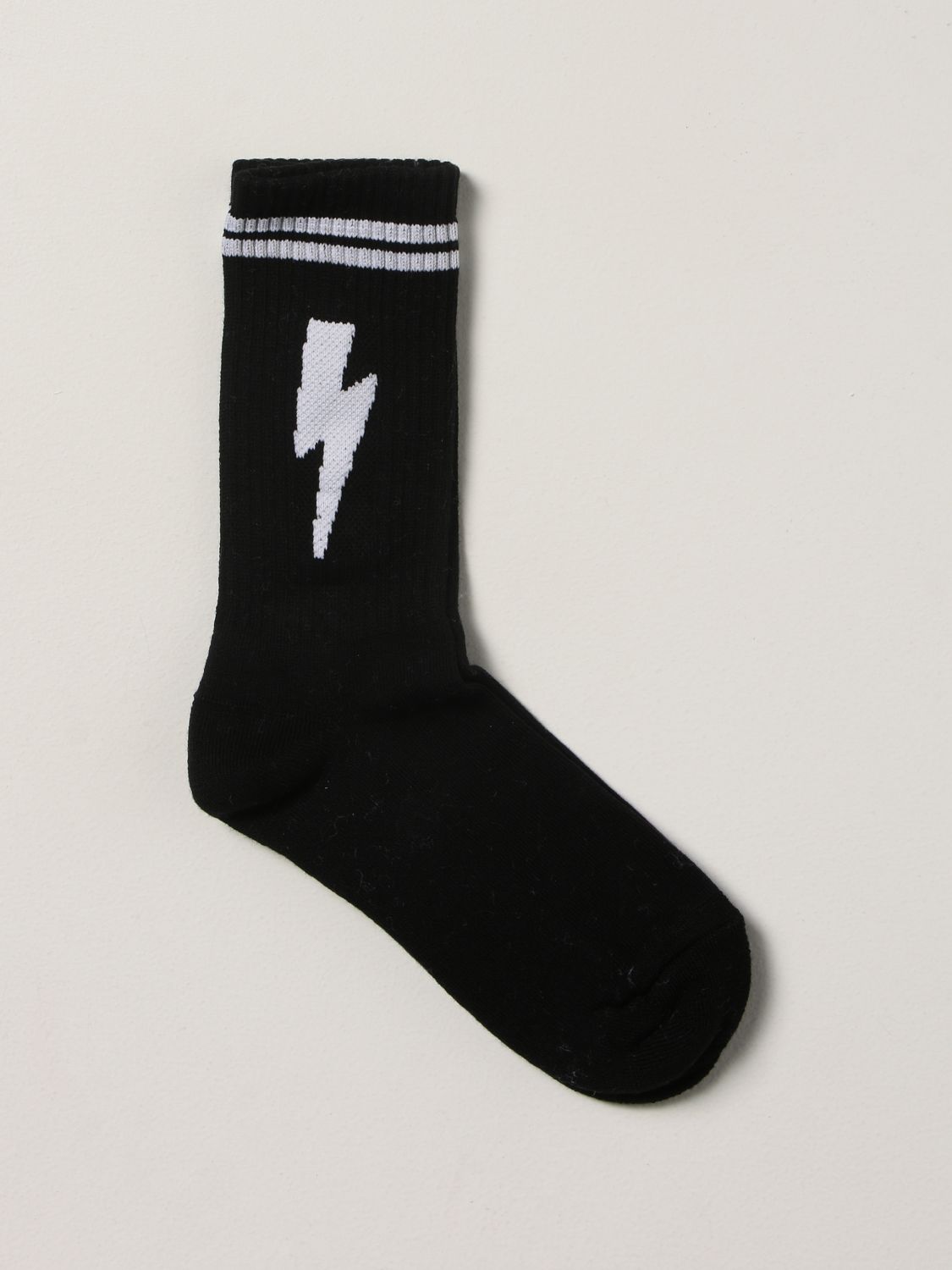 tæerne Metode Penelope Neil Barrett Neil Barret Cotton Socks In Black | ModeSens