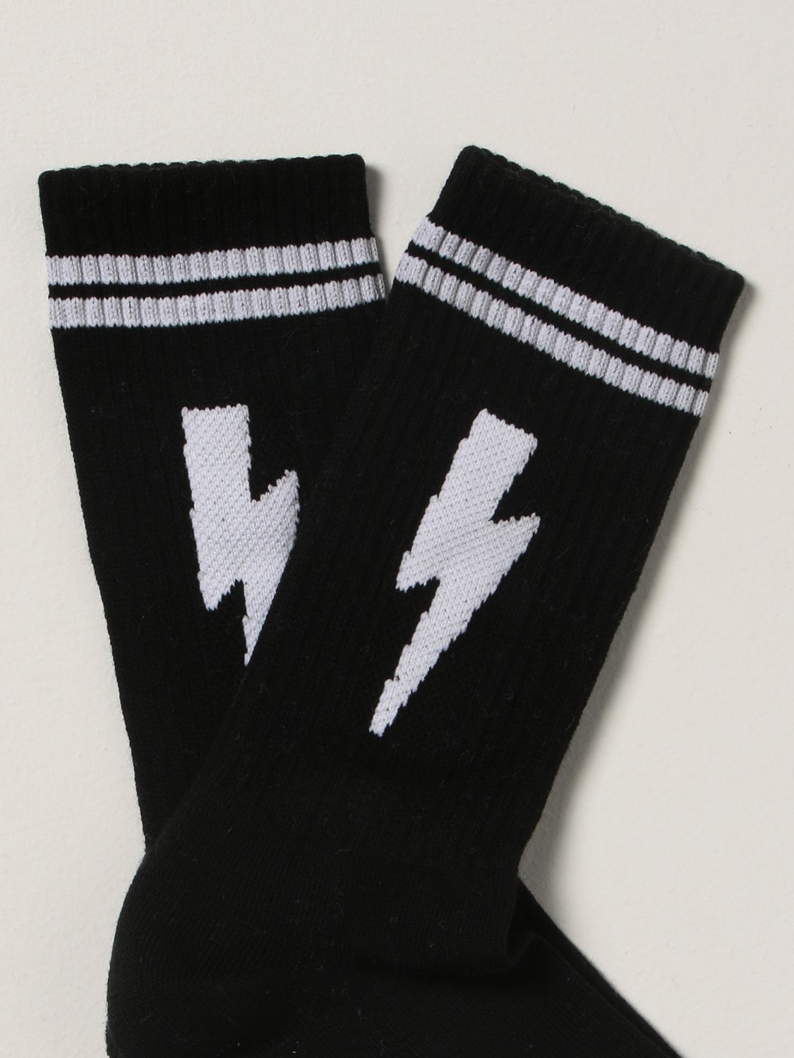 Socks Neil Barrett: Neil Barret cotton socks black 2