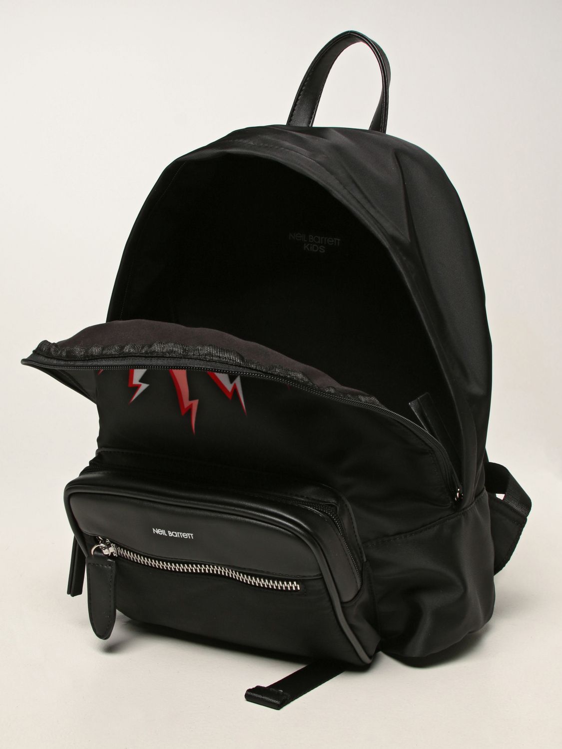 Bag Neil Barrett: Neil Barret backpack with Fair-Isle Thunderbolt print black 4