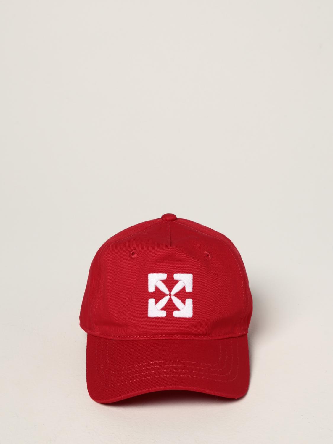 off white red cap