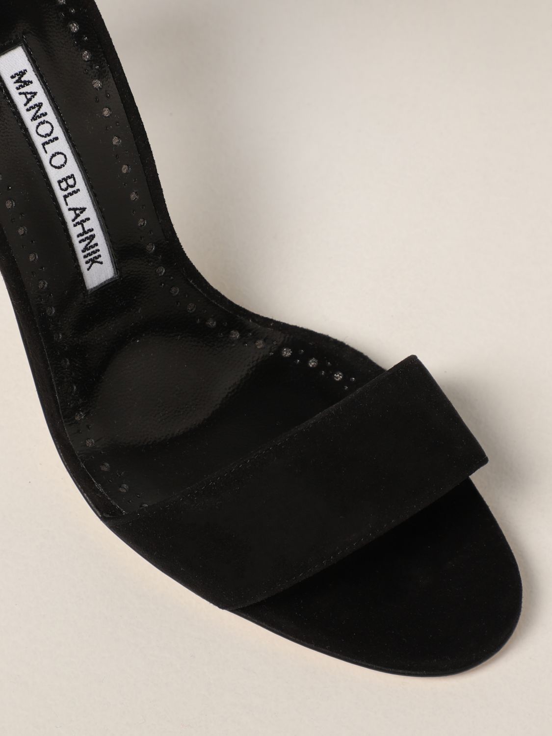Heeled sandals Manolo Blahnik: Chastora Manolo Blahnik suede sandal black 4