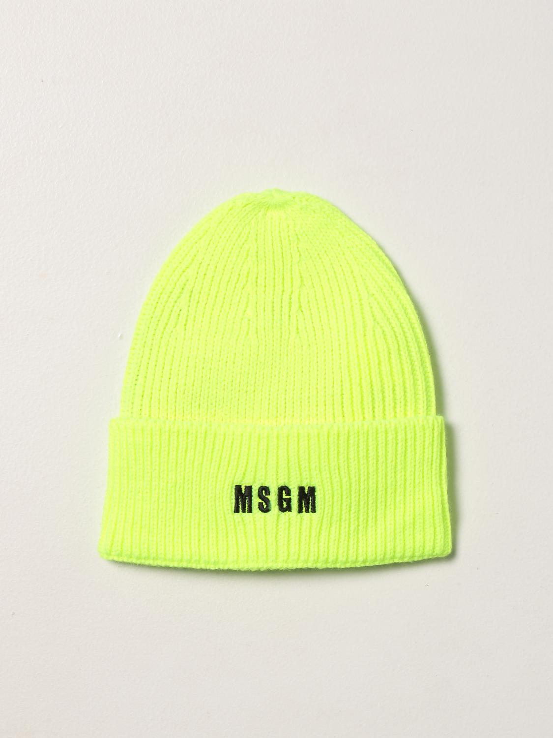 Msgm Outlet: beanie hat with logo 