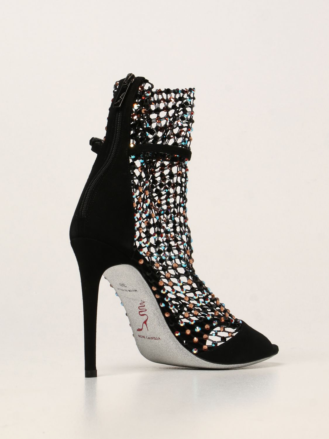 Sandalias de tacón Rene Caovilla: Zapatos mujer Rene Caovilla negro 3