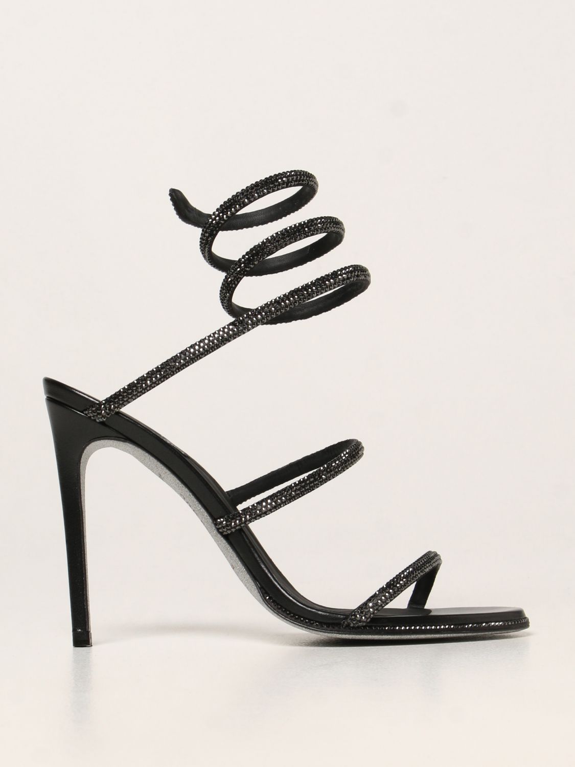 Sandalias de tacón Rene Caovilla: Zapatos mujer Rene Caovilla negro 1