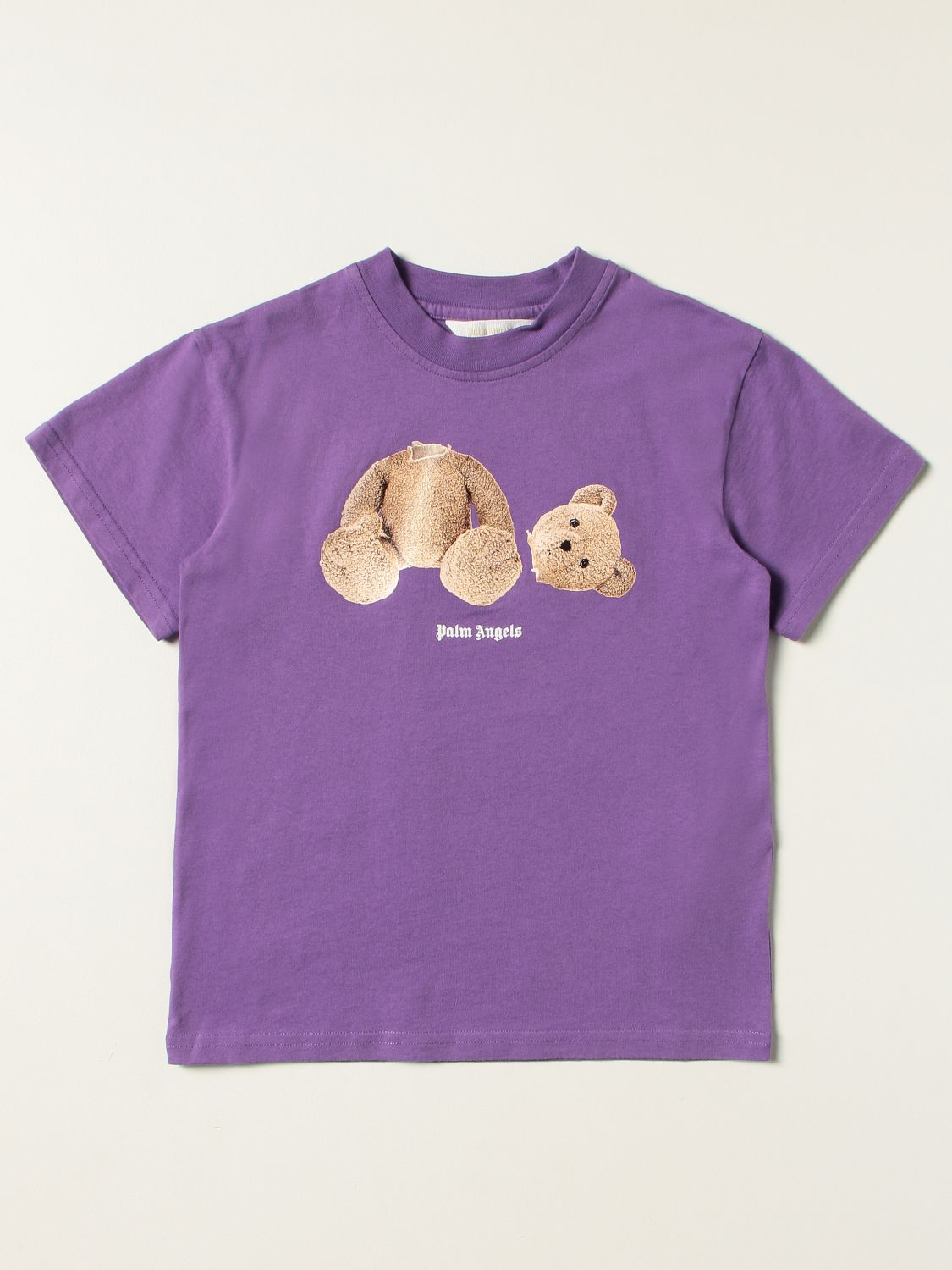 T恤 Palm Angels: T恤 儿童 Palm Angels 紫色 1