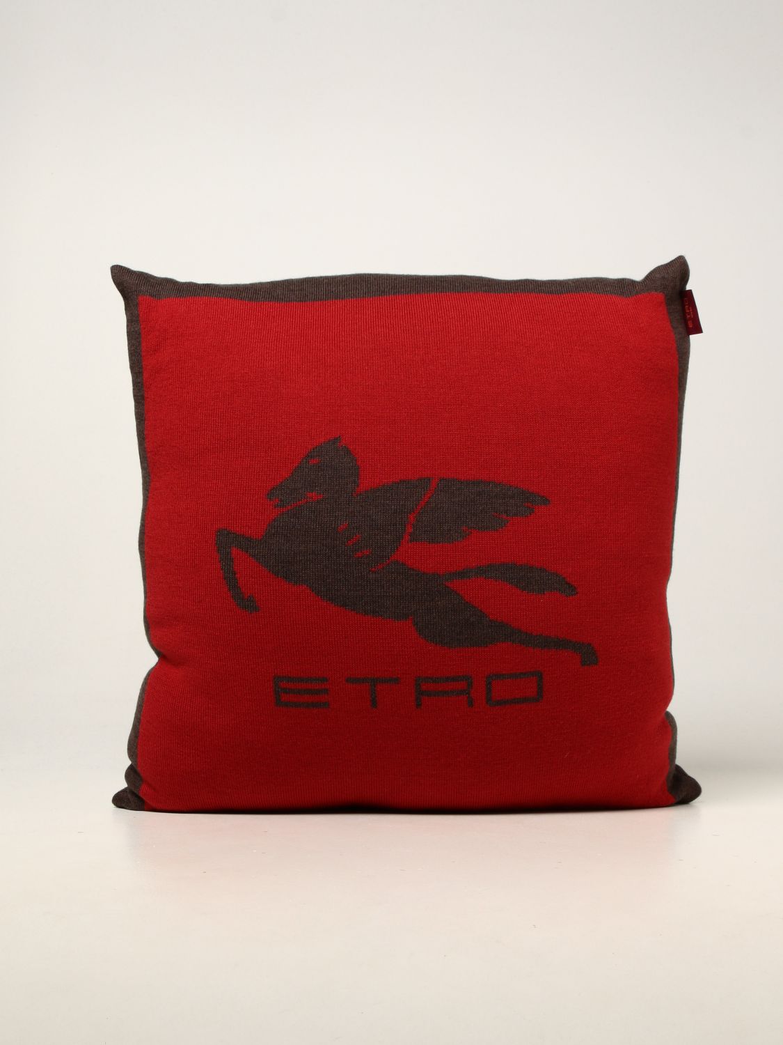 CUSCINO Etro Home: Cuscino Shanga Home con logo Pegaso rosso 1