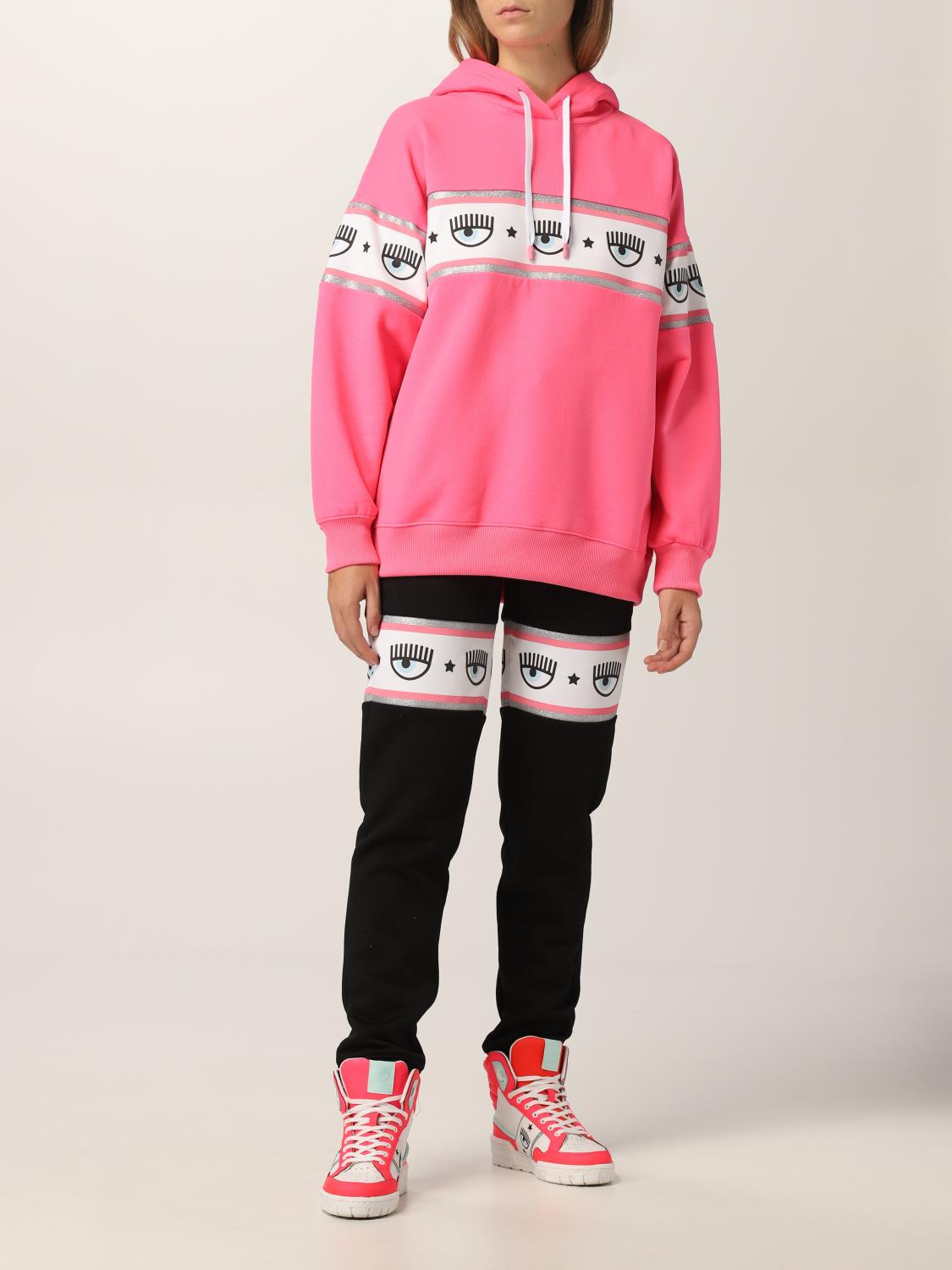 CHIARA FERRAGNI: Felpa con logo Eye-star - Fuxia | Felpa Chiara Ferragni  71CBIF01 CFC1F GIGLIO.COM
