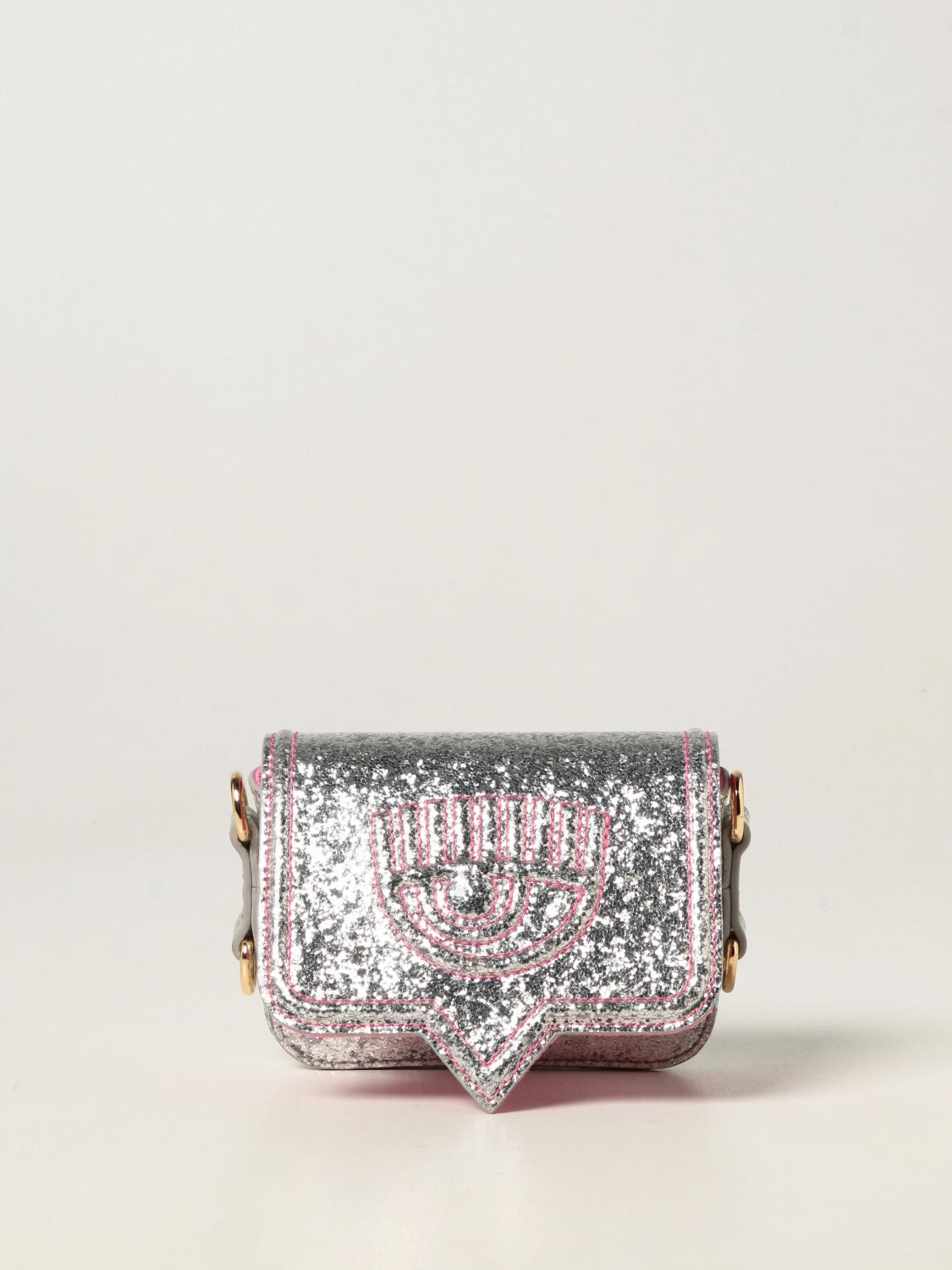 Borsa chiara ferragni rosa da donna con maxi logo eye oro sul davanti - CHIARA  FERRAGNI - Pavidas