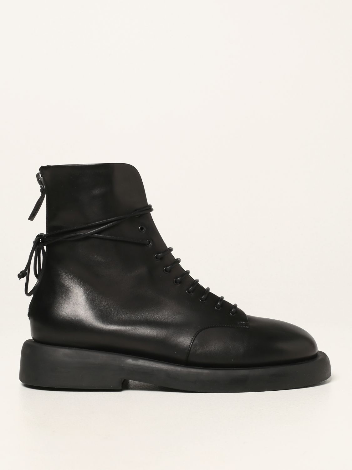 Flat booties Marsèll: Marsèll Gommello leather ankle boot black 1