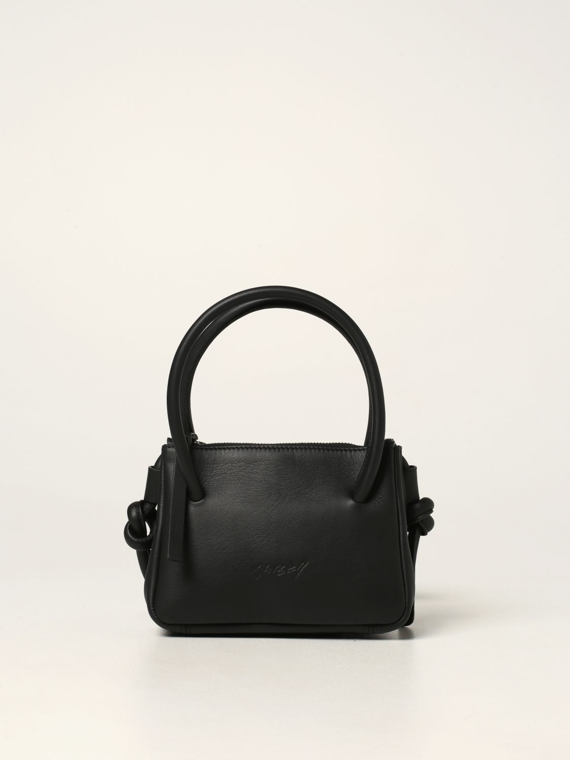 MARSÈLL: mini Sacco bag in calfskin - Black | Marsèll mini bag ...