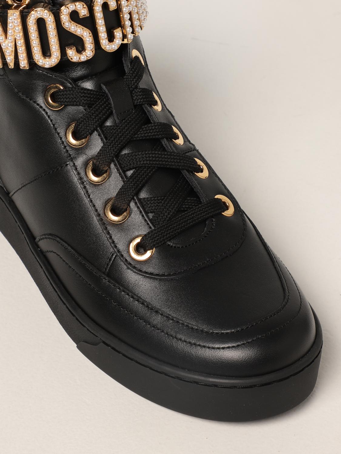 gold moschino sneakers