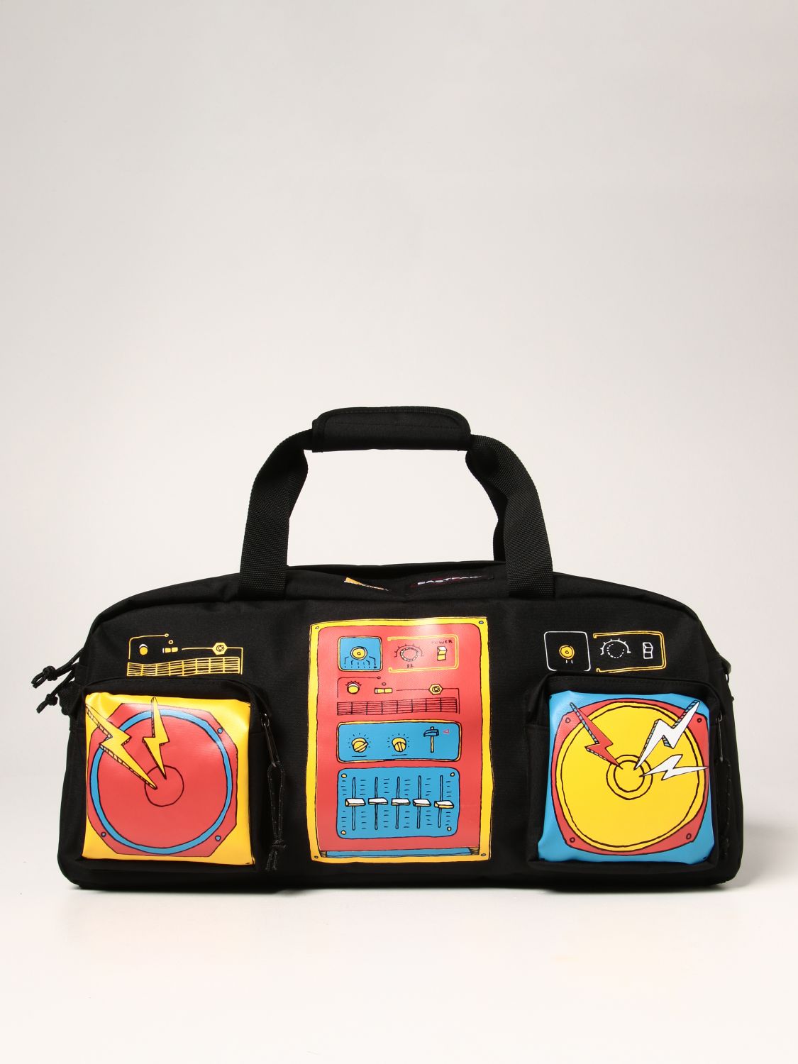 Travel bag Mtv X Eastpak: MTV Duffel MTV x Eastpak duffel bag in canvas with boombox print black 1