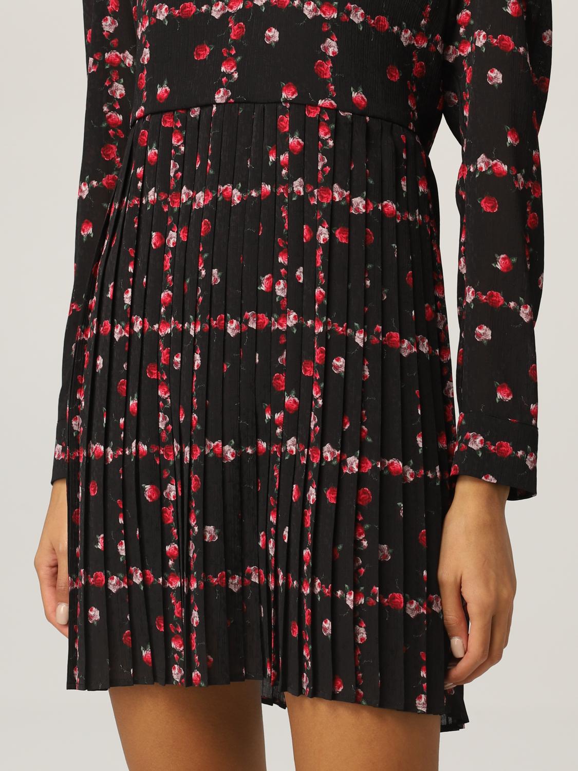 PINKO: Abito plissettato con rose - Fantasia | Abito Pinko 1G16R1 8589  GIGLIO.COM