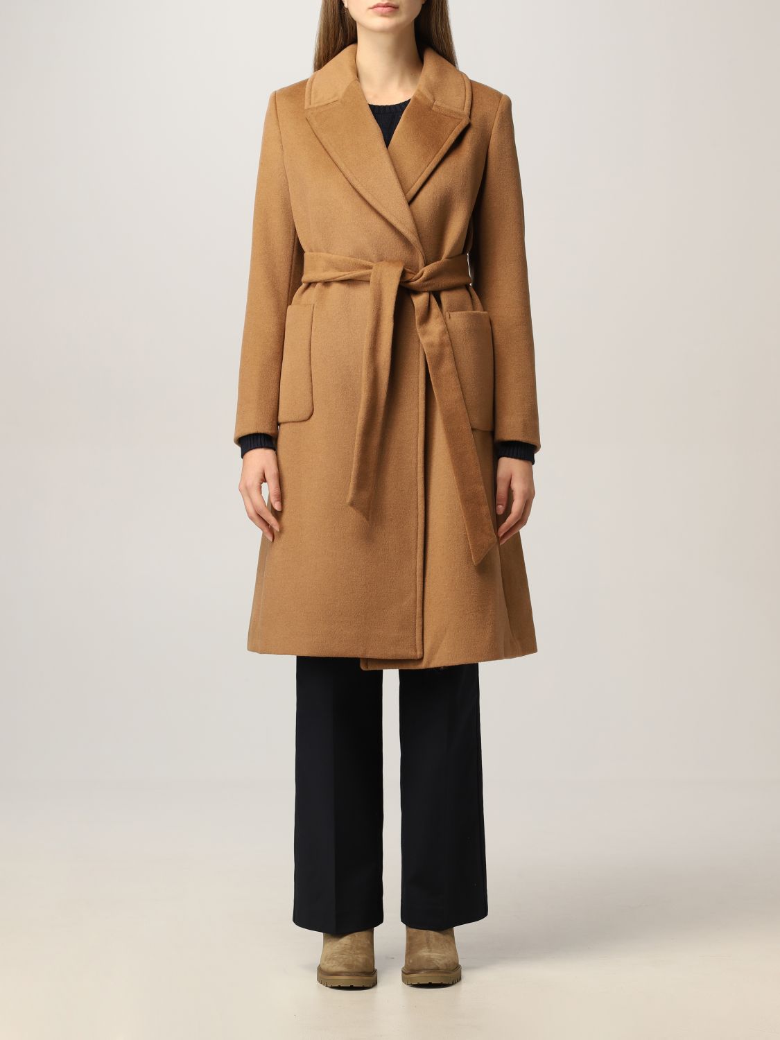 LAUREN RALPH LAUREN: coat for women - Camel | Lauren Ralph Lauren coat  297853846 online on 