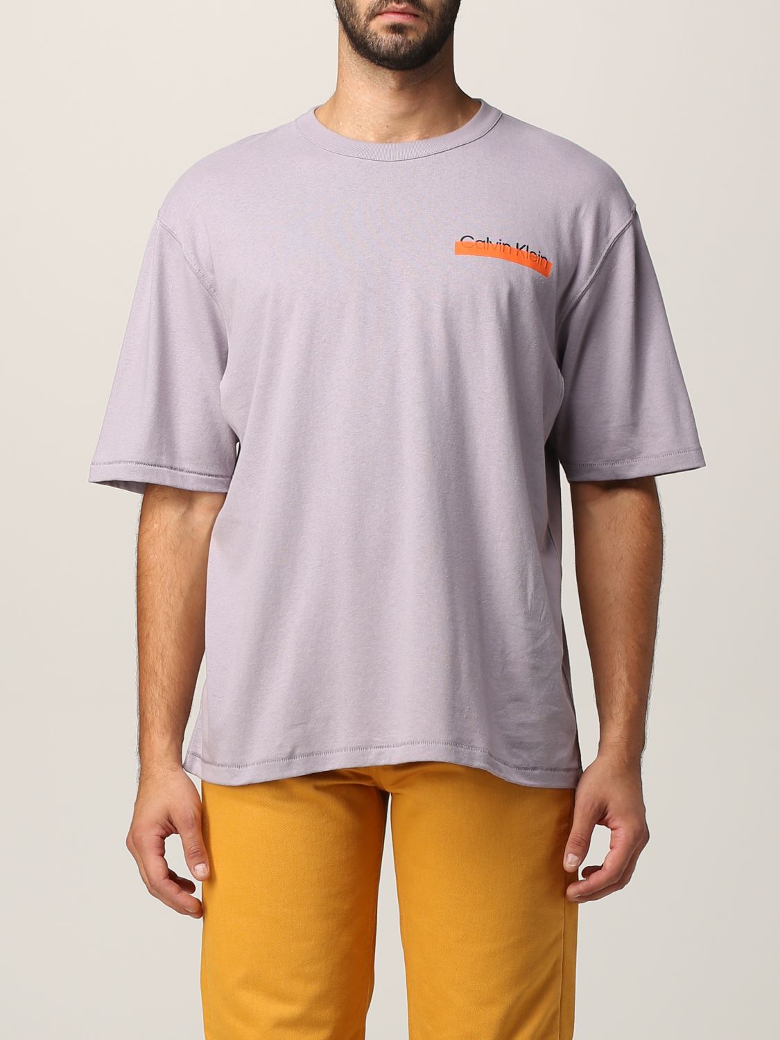 HERON PRESTON FOR CALVIN KLEIN: Orange  Heron Preston x Calvin Klein T- Shirt - Grey | Heron Preston For Calvin Klein t-shirt K10K109204PDD online  on 