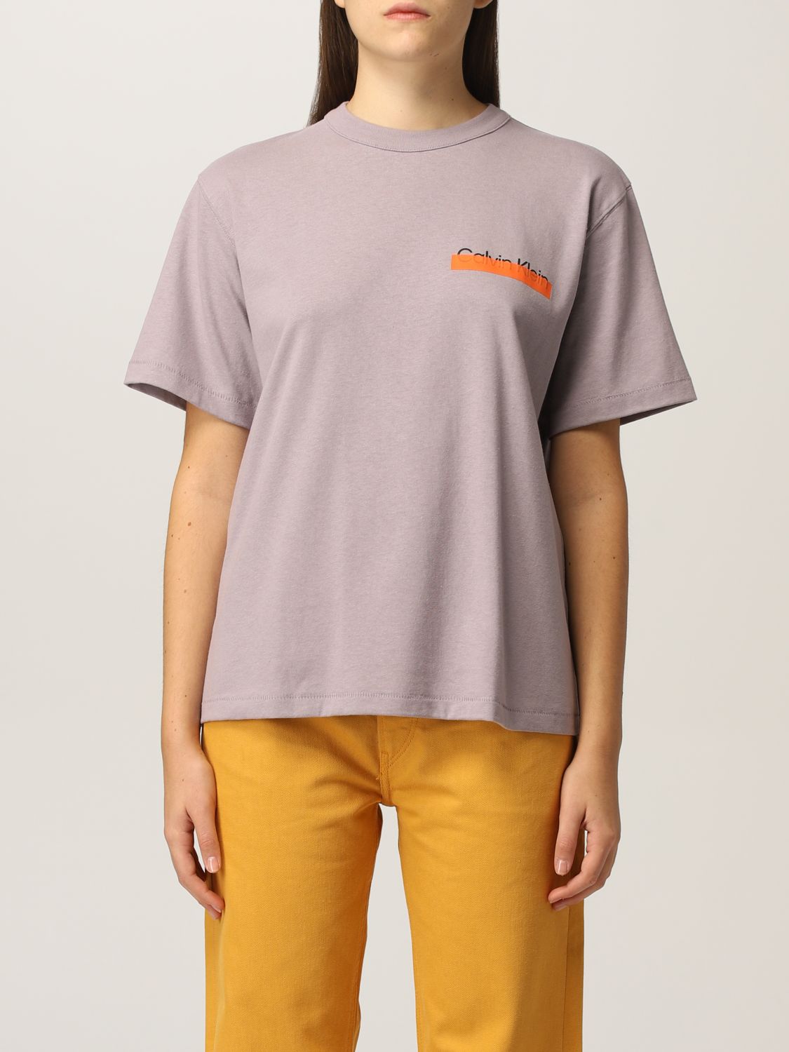 HERON PRESTON FOR CALVIN KLEIN: Orange  Heron Preston x Calvin Klein T- Shirt - Grey | Heron Preston For Calvin Klein t-shirt K20K203717PDD online  on 