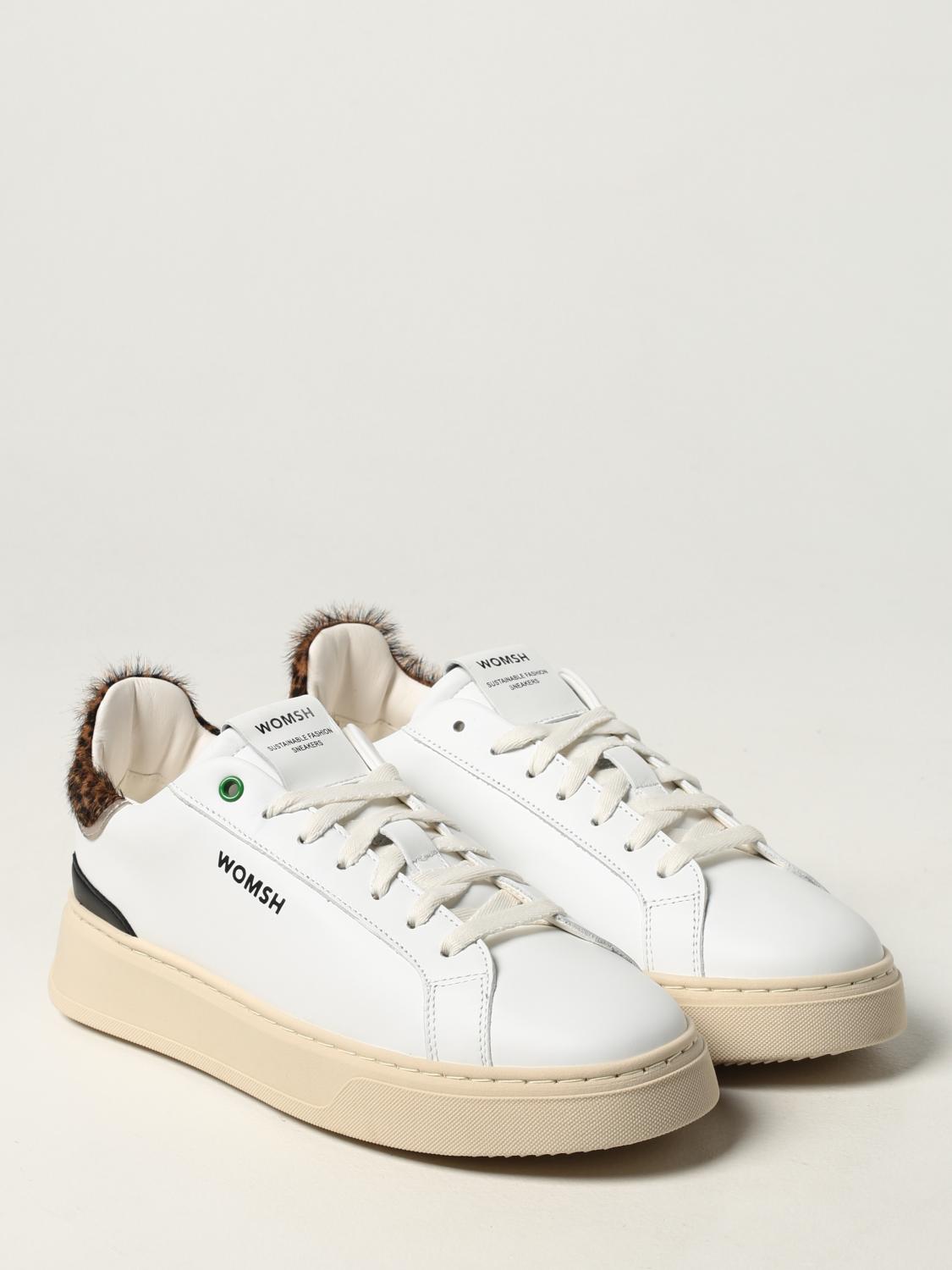 WOMSH: Sneakers Snow Leo in pelle e cotone riciclato - Panna | Sneakers  Womsh WSWSN2120070006106 GIGLIO.COM