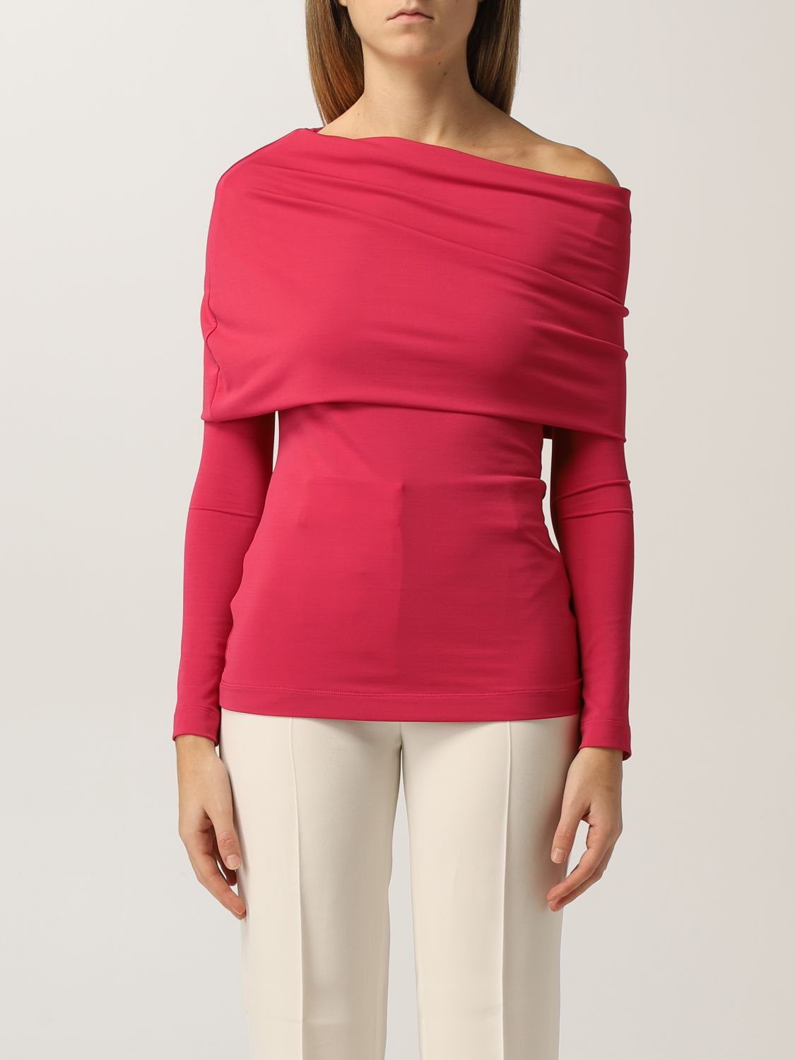 ALBERTA FERRETTI: stretch viscose blouse - Red | Alberta Ferretti top ...