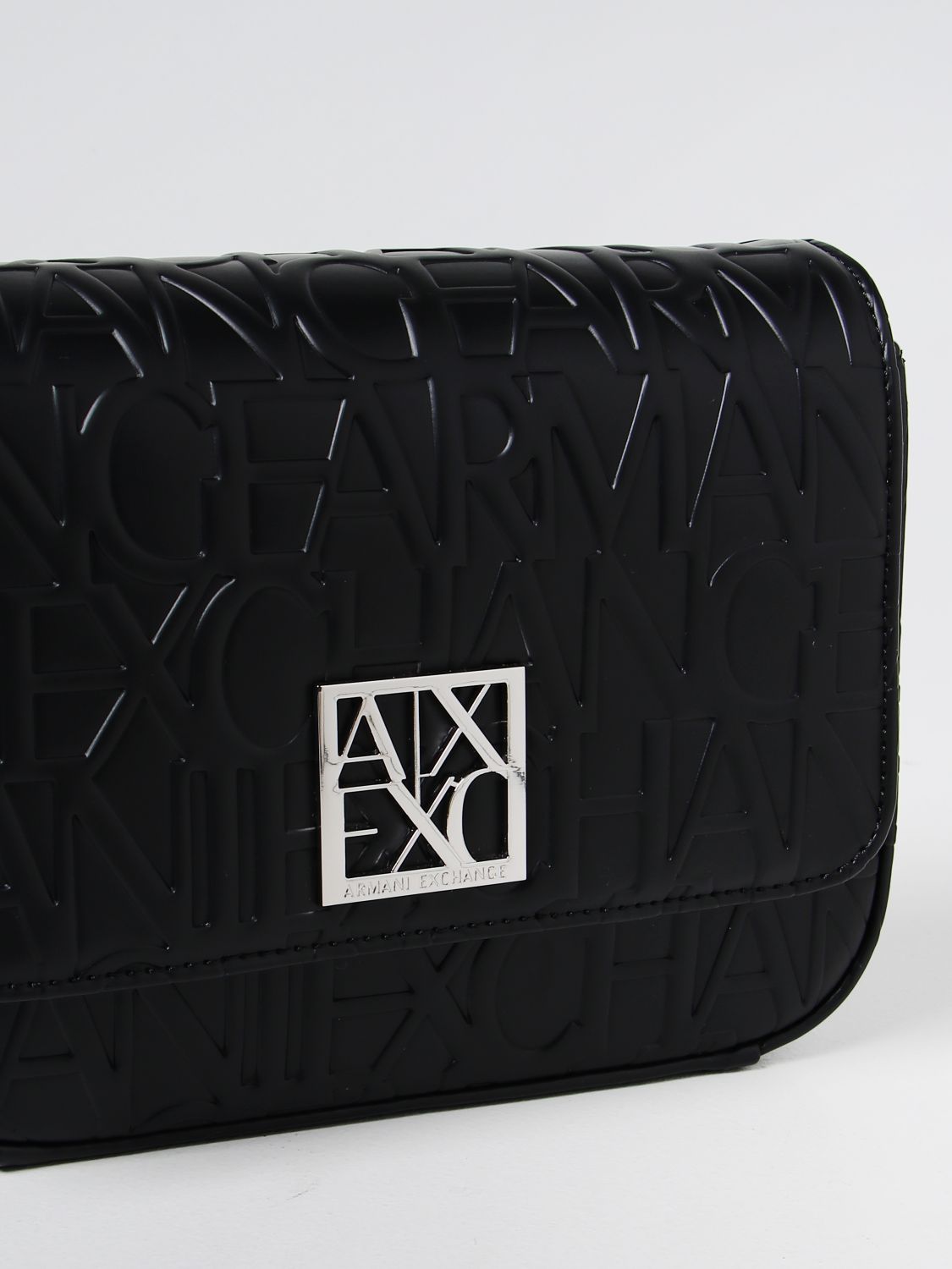 ARMANI EXCHANGE: crossbody bag with embossed logo - Black | Armani Exchange  crossbody bags 942648CC793 online on 