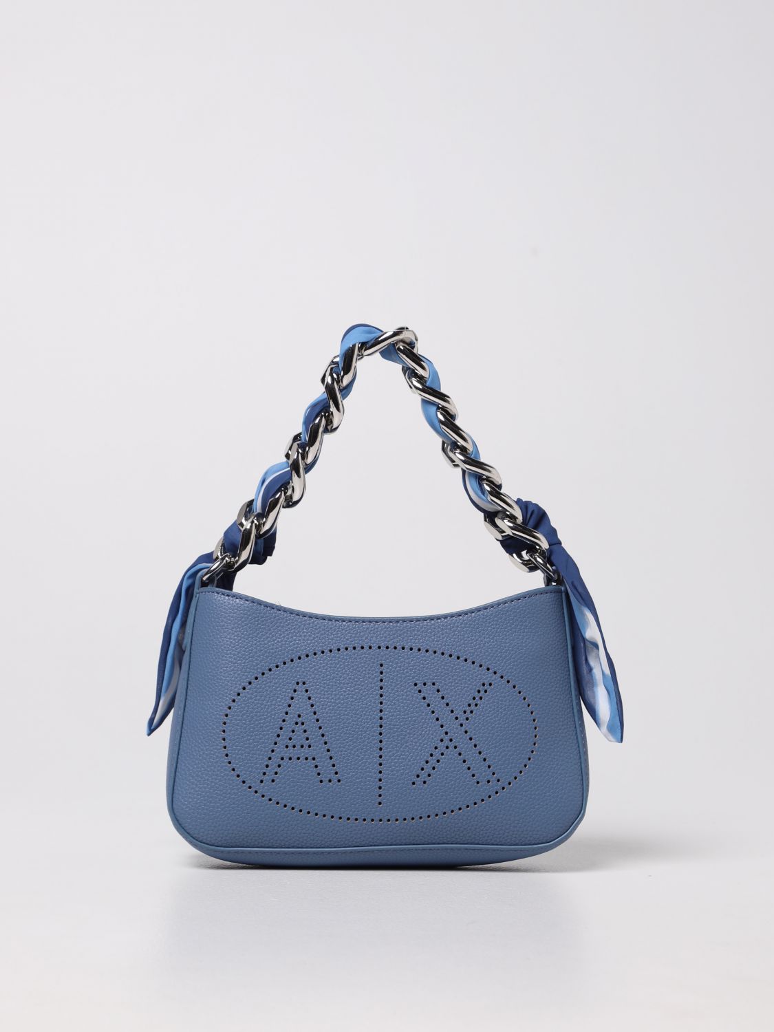 ARMANI EXCHANGE: tote bag in textured synthetic leather - Denim | Armani  Exchange shoulder bag 9427982R704 online on 