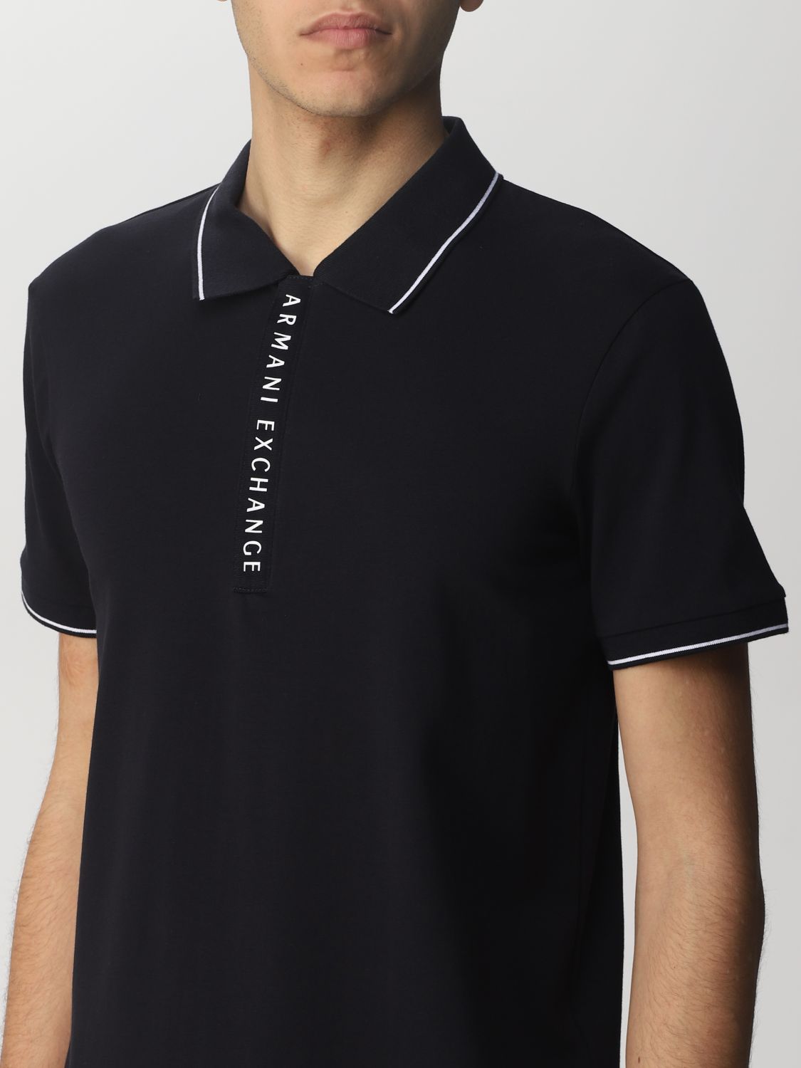 ARMANI EXCHANGE: Polo shirt men - Blue | Polo Shirt Armani Exchange ...
