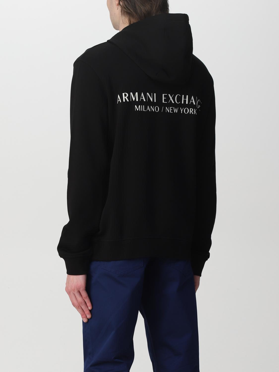 armani exchange black sweatshirt