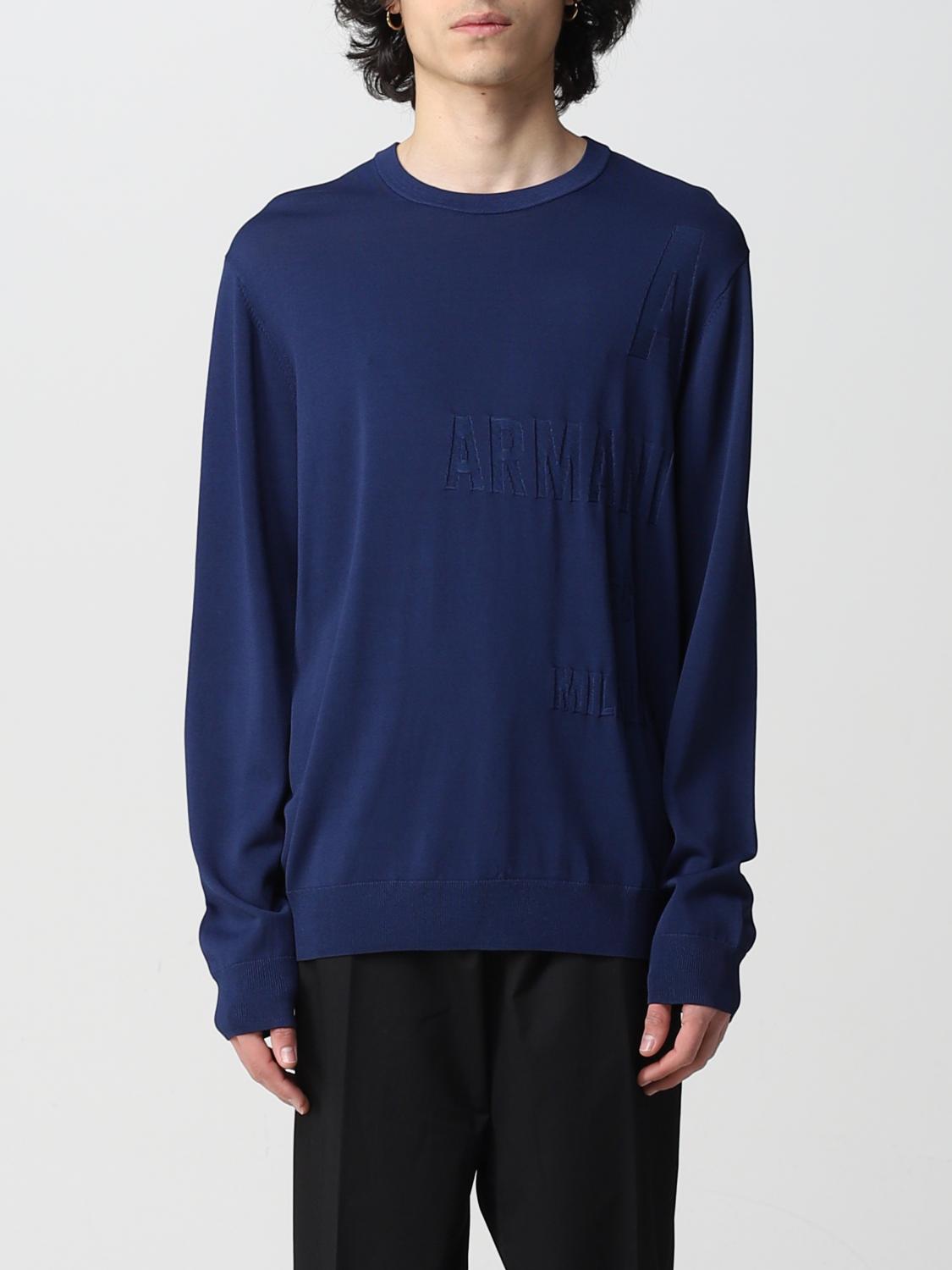 armani exchange blue sweater