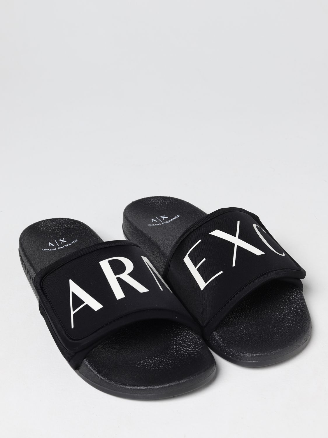 armani exchange slide sandals