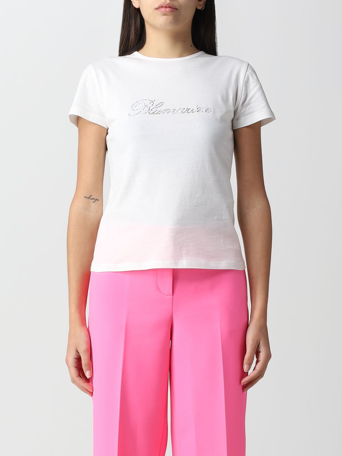 Blumarine Outlet: T-shirt women - White | Blumarine t-shirt 2T013A ...
