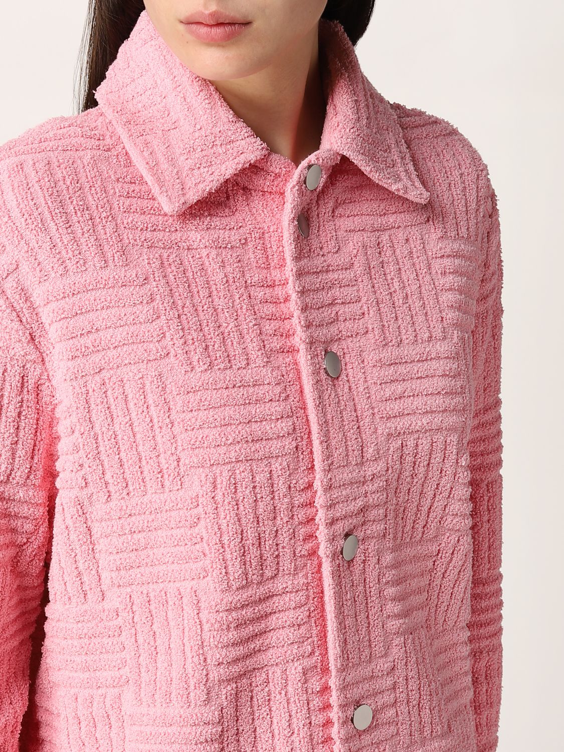 T-shirt Bottega Veneta Pink size L International in Cotton - 33731735