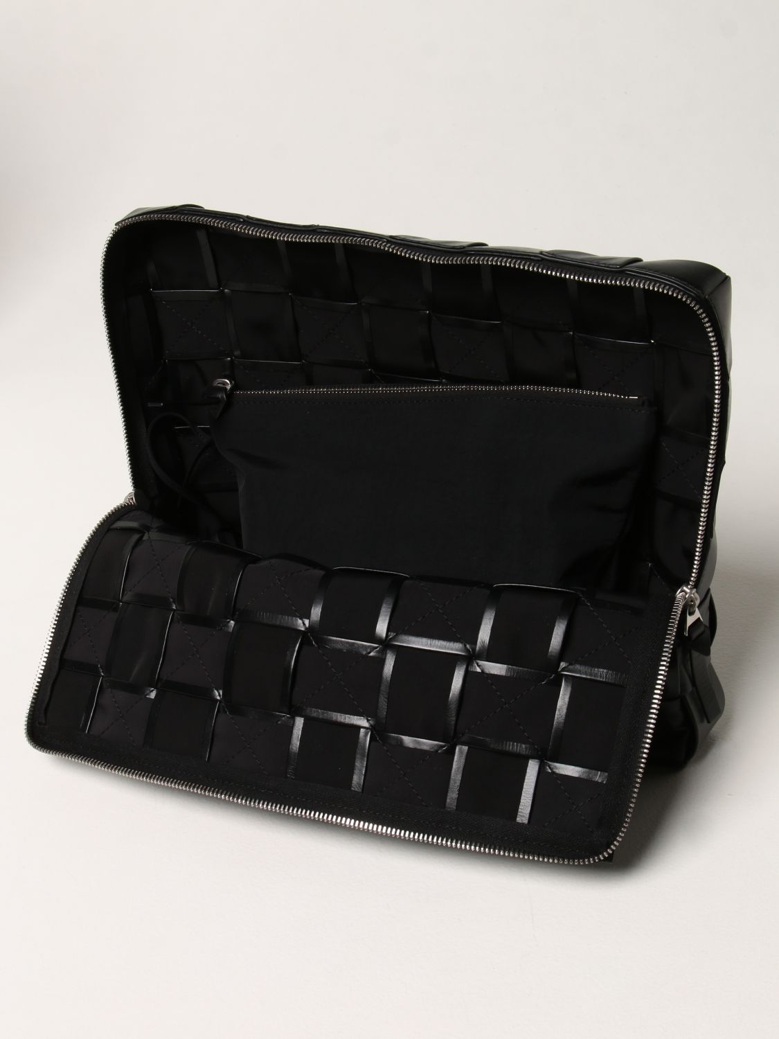 Bottega Veneta Cassette Intreccio Leather Bag in Black for Men Mens Bags Briefcases and laptop bags 