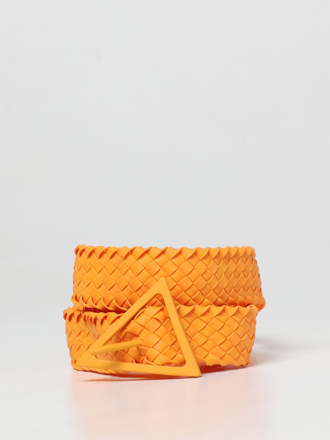 Cintura Bottega Veneta: Cintura Bottega Veneta in gomma intrecciata arancione 1