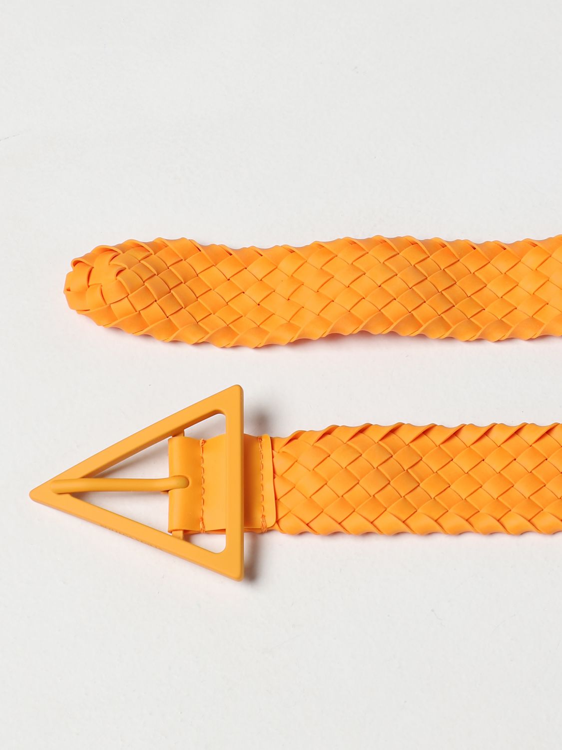 Cinturón Bottega Veneta: Cinturón de Bottega Veneta en caucho entrelazado naranja 2