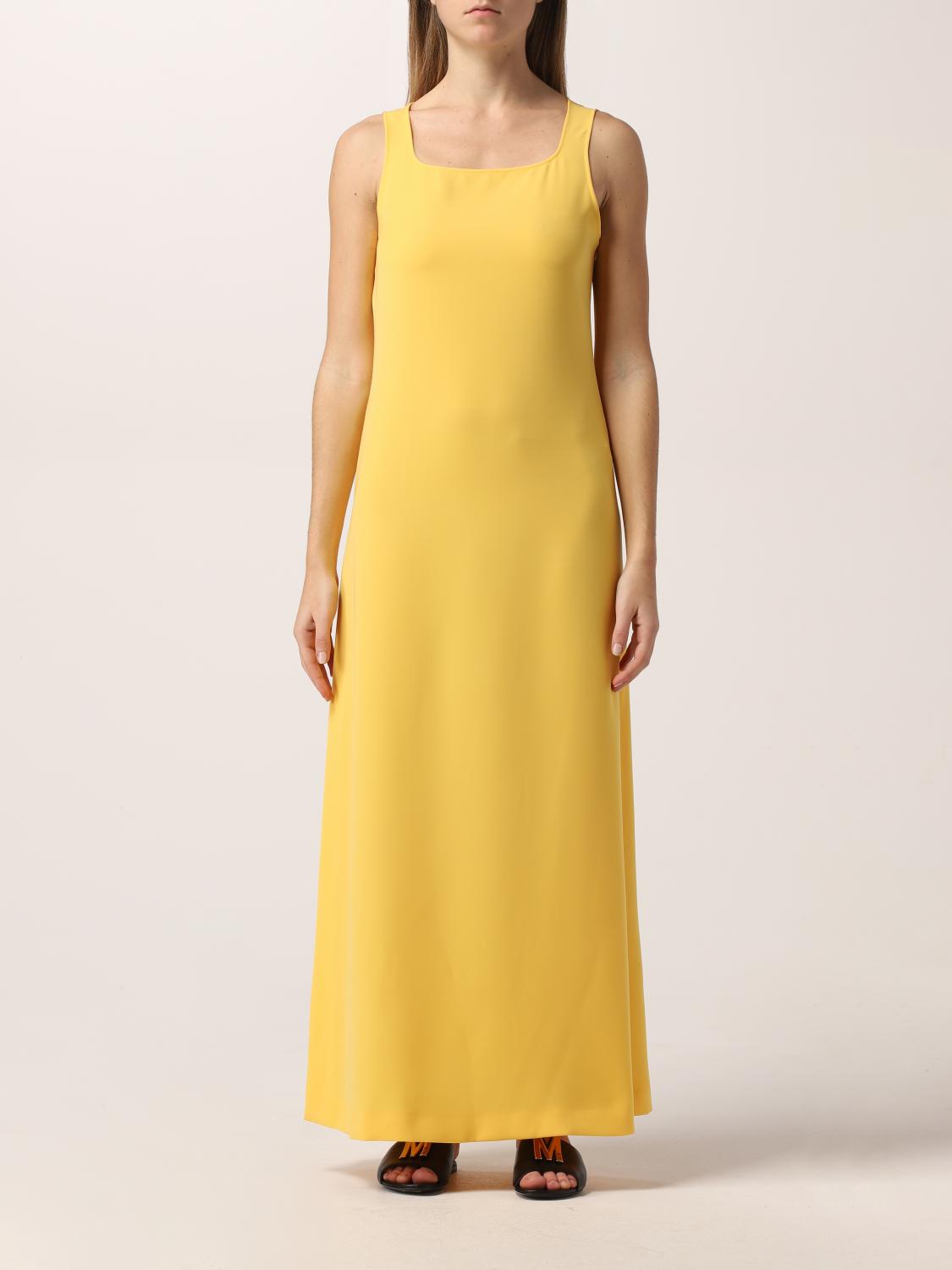 BOUTIQUE MOSCHINO: Abito lungo senza maniche - Giallo | Abito Boutique  Moschino 0439825 GIGLIO.COM