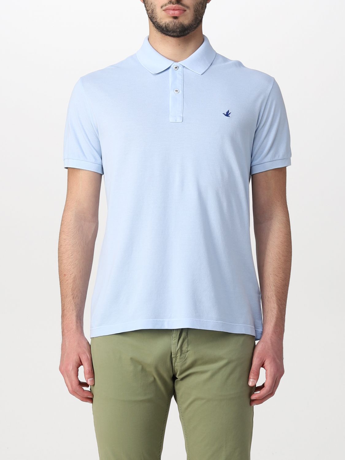 BROOKSFIELD POLO SHIRT IN COTTON WITH LOGO,350099016