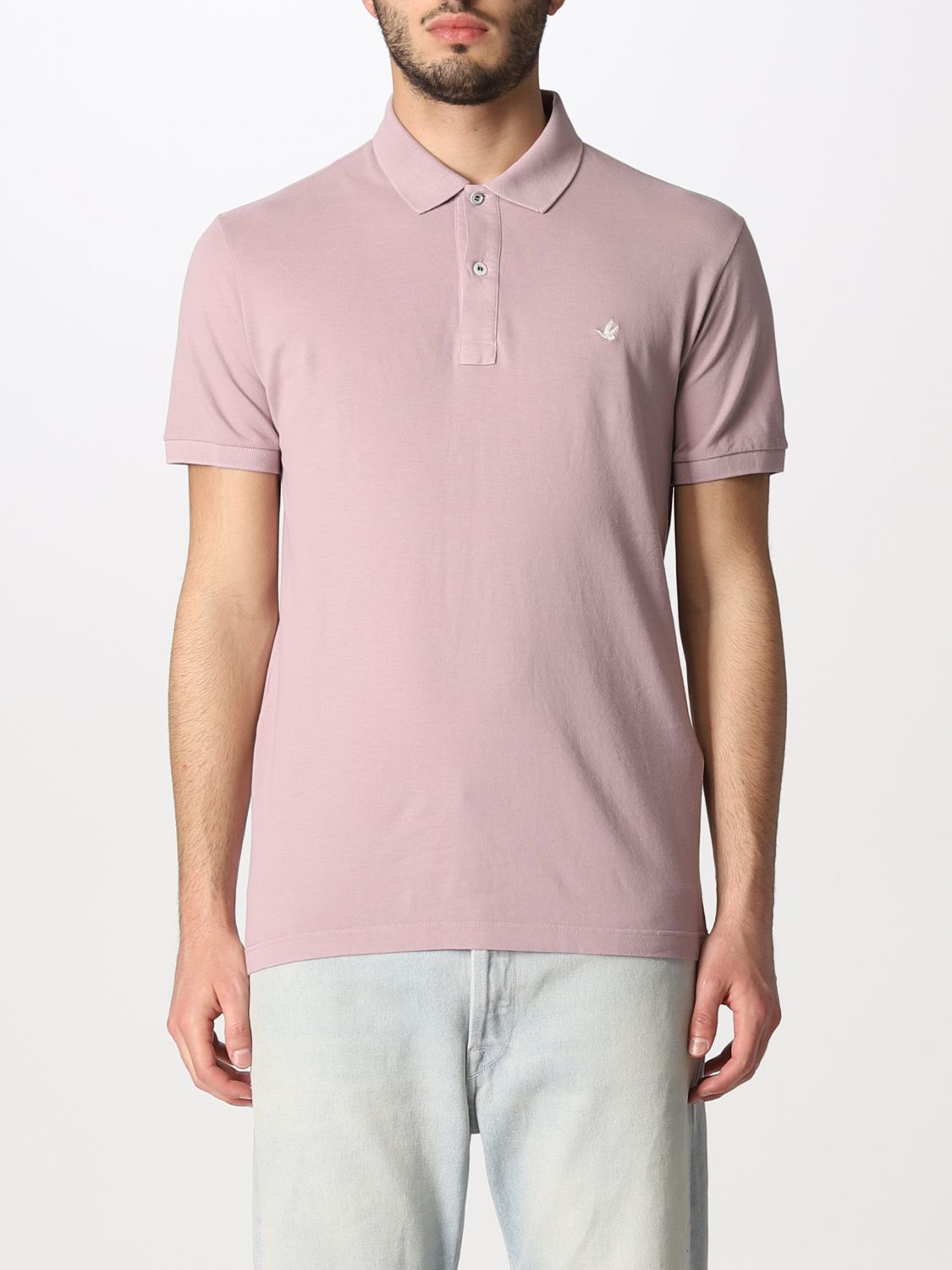 Brooksfield Polo Shirt In Cotton With Logo In Lilac