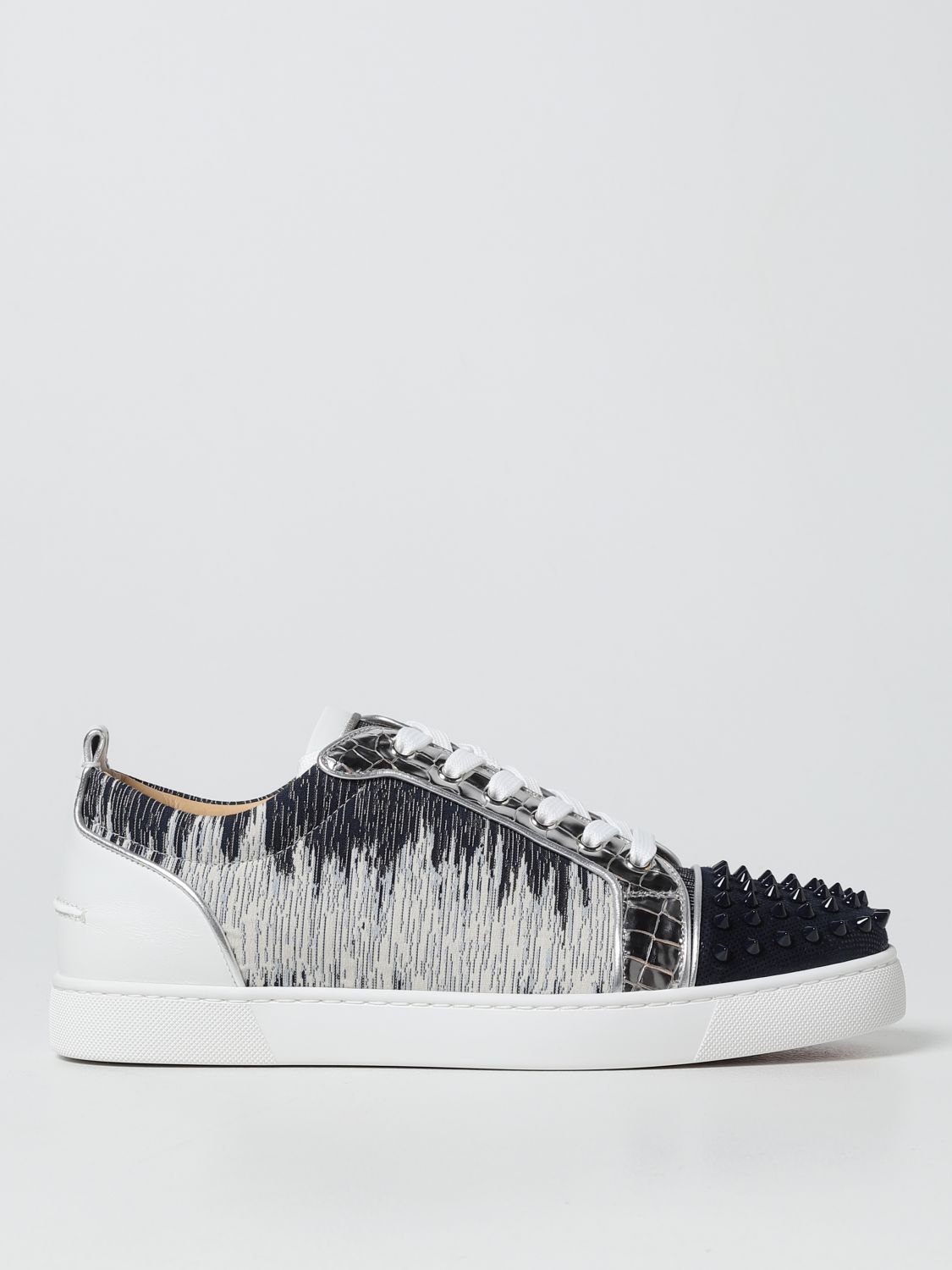 Trainers Christian Louboutin - Woven sneakers in white and blue -  1210845CMA3